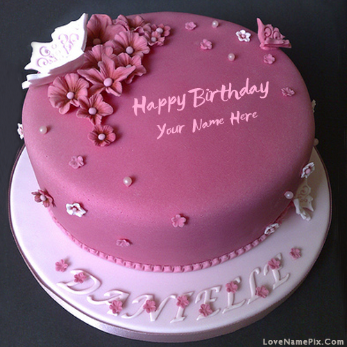 Elegant Pink Birthday Cake
