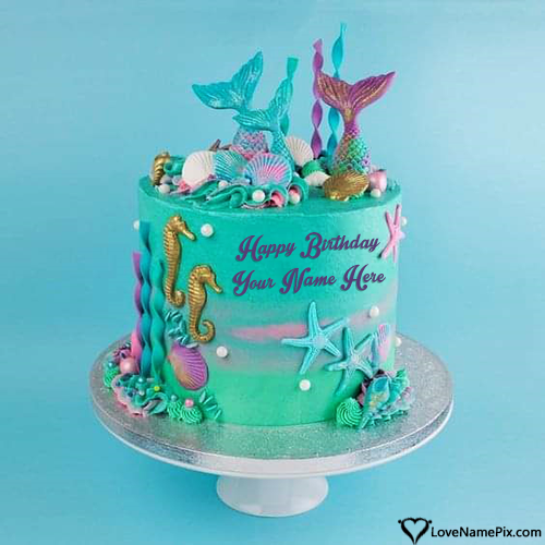 Free Ocean Girls Birthday Cake