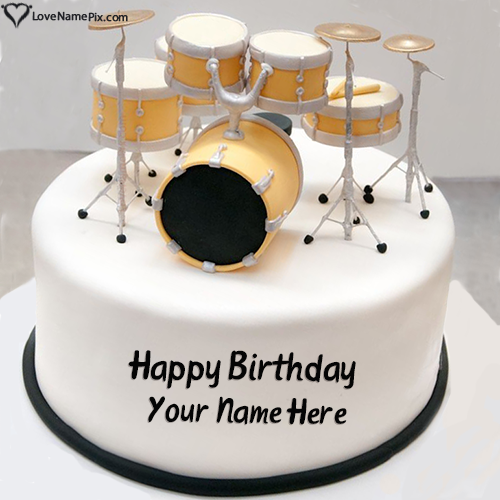 Musical Drum Happy Birthday Cake
