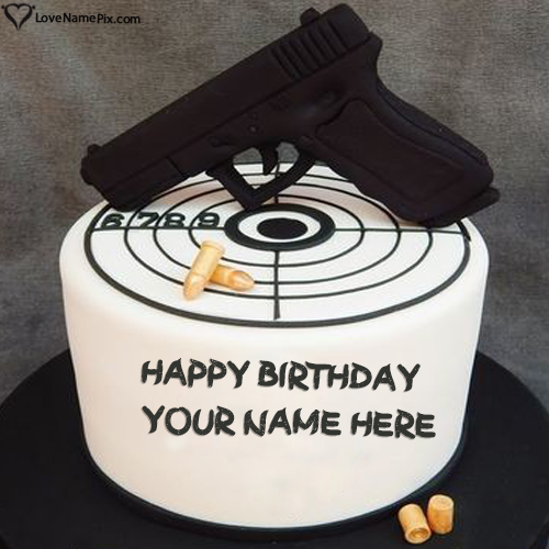 Snipers Gun Professional Birthday Cake